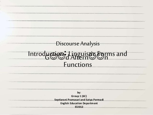 Linguistic Form